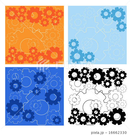 vector illustration set background with gears vector illustration set background with gears 16662330