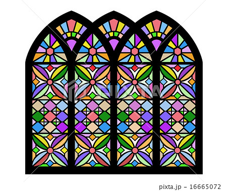 ステンドグラスのイラスト素材