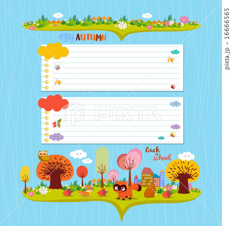 Hello autumn. Design elements for notebook 16666565