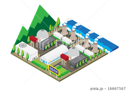 Isometric of nuclear power plants, vector Isometric of nuclear power plants, vector 16667567