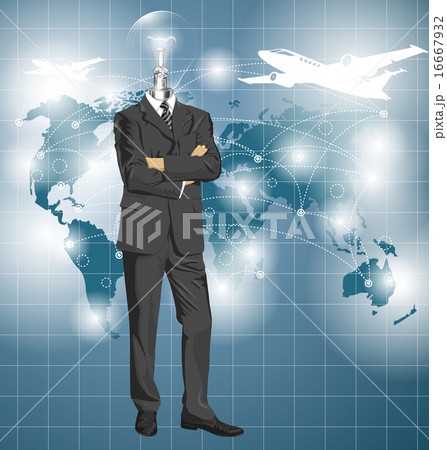 Lamp head Businessman In Suit Lamp head Businessman In Suit 16667932