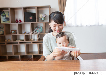 mother and child , eleven months old 16669856