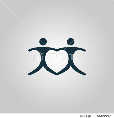 connecting people as a heart - pair 16669992