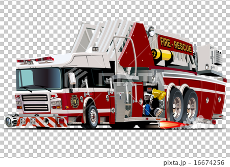 Vector Cartoon Fire Truck Vector Cartoon Fire Truck 16674256