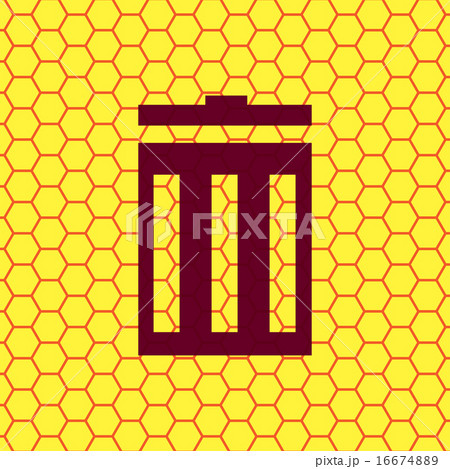 Recycle bin icon symbol Flat modern web design wit 16674889