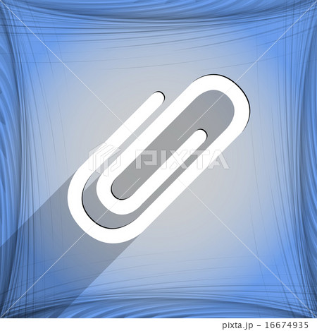 Paper clip icon symbol Flat modern web design with Paper clip icon symbol Flat modern web design with 16674935