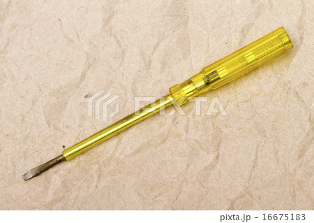 Indicator screwdriver on the white background Indicator screwdriver on the white background 16675183