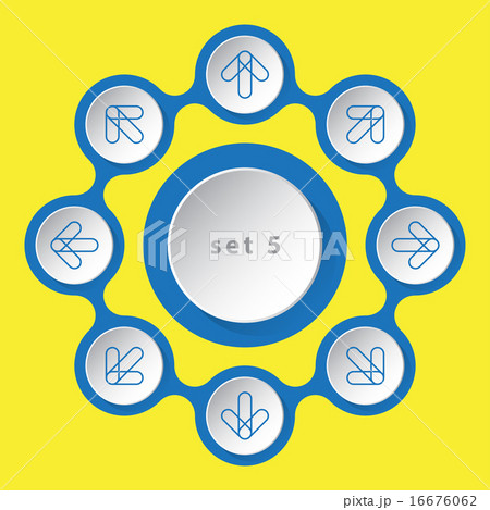 eight icons with arrows 16676062