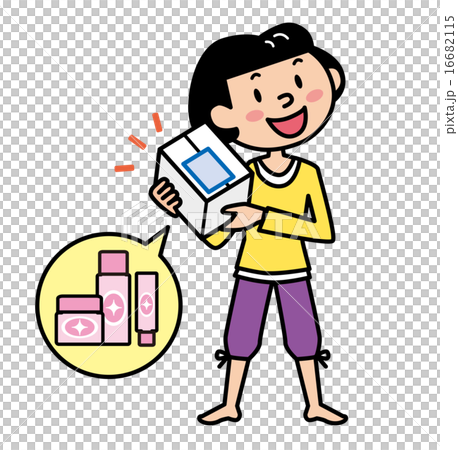 通販　化粧品　女性　イラスト 16682115