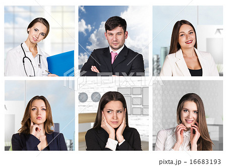 Collage of different portraits 16683193