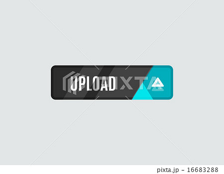 Upload button, futuristic hi-tech UI design 16683288