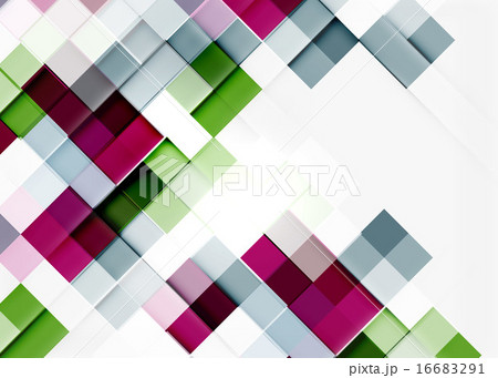 Square shape mosaic pattern design. Universal modern composition 16683291