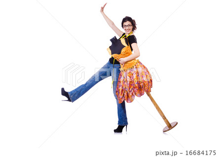 Woman tailor isolated on the white Woman tailor isolated on the white 16684175