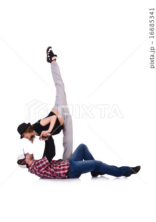 Pair of dancers dancing modern dances Pair of dancers dancing modern dances 16685341