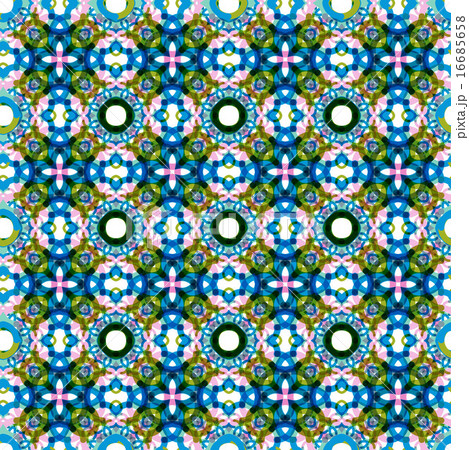 Seamless vector geometric abstract pattern. Creative round shapes made of short lines. Seamless vector geometric abstract pattern. Creative round shapes made of short lines. 16685658