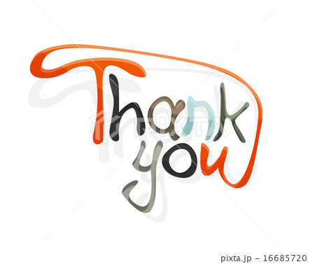Thank you hand lettering, calligraphy 16685720