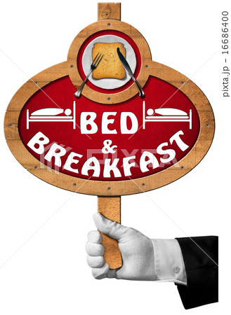 Bed and Breakfast - Sign with Hand of a Concierge 16686400