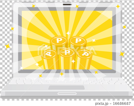 Laptops with stacked points Coin screen glow 16686687