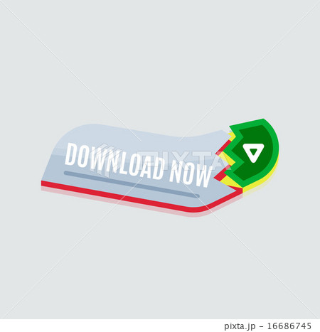 Colorful download web button. Modern flat design. 16686745