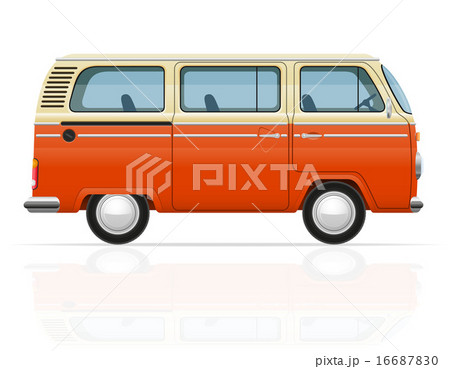 retro minivan vector illustration retro minivan vector illustration 16687830