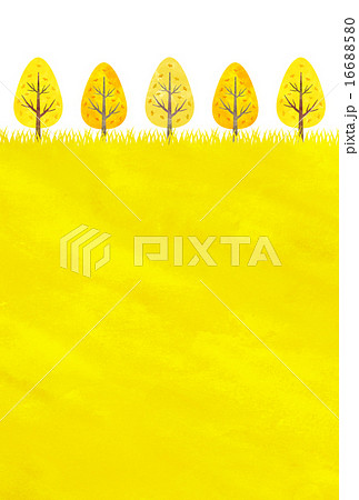 イチョウ並木のイラスト素材