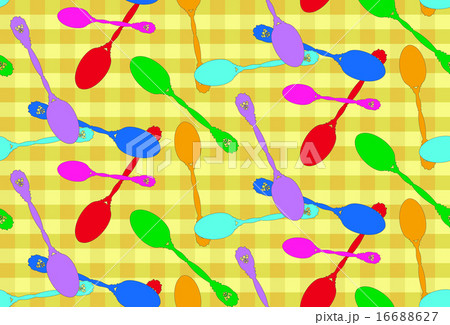 Seamless background with spoons 16688627