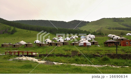 Mongolian Yurts camp near Ullanbaator in Mongolia 16690634
