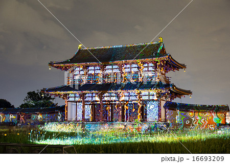 平城京天平祭 朱雀門 一期一会の極彩 デジタル掛軸 16693209