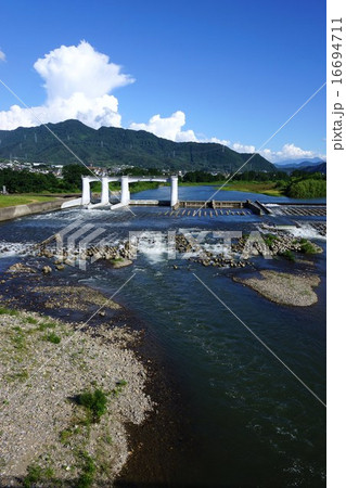 千曲川埴科用水頭首工大工事完成 16694711