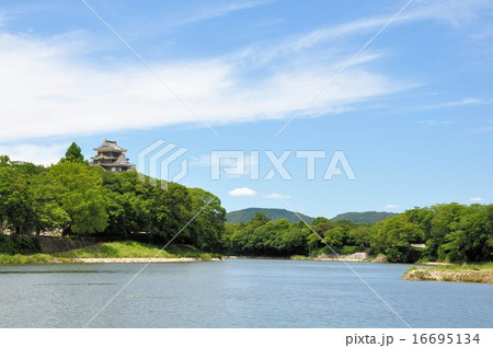 旭川から見る岡山城 16695134
