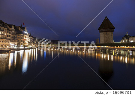 Chapel Bridge at night  16696731