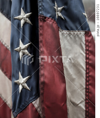 Close-up of American flag 16697231