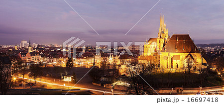 Illuminated cityscape with Erfurt Cathedral Illuminated cityscape with Erfurt Cathedral 16697418