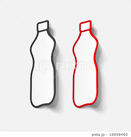 Realistic paper sticker: bottle 16698460
