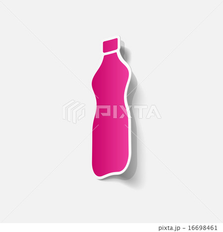 Realistic paper sticker: bottle 16698461