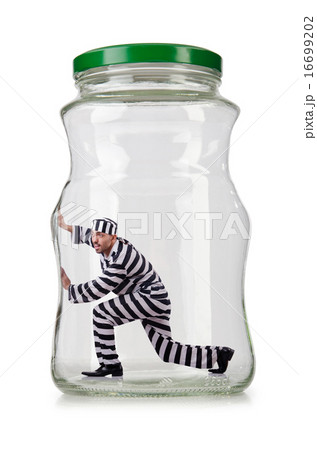 Glass empty jar isolated on white 16699202