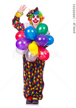 Funny clown isolated on the white Funny clown isolated on the white 16699301