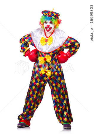 Funny clown isolated on the white Funny clown isolated on the white 16699303