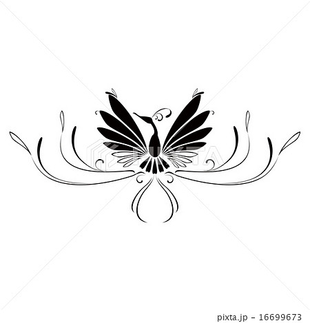 Phoenix Spreading Wings Stock Illustration