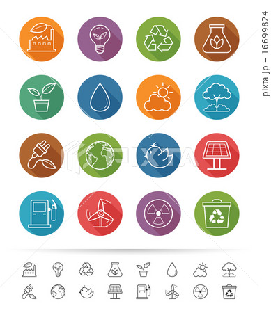 Eco Energy line icons set 16699824