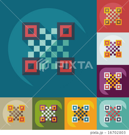Flat modern design with shadow icons QR code 16702803