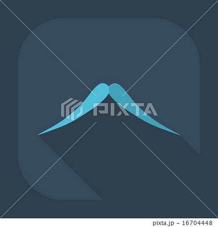 Flat modern design with shadow icon mustache 16704448