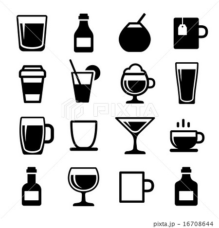 Drink and beverage icons set Drink and beverage icons set 16708644