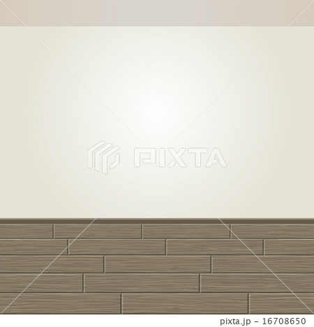 Realistic Wood Floor and White Wall 16708650