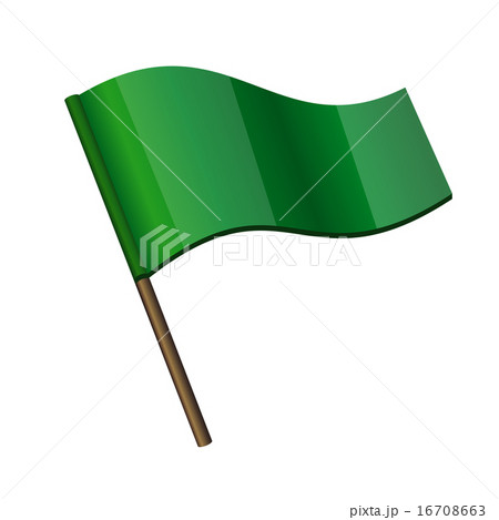 Green Curl Flag Icon 16708663