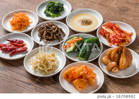 韓国の漬け物 集合 Korean Pickle Group Photoの写真素材