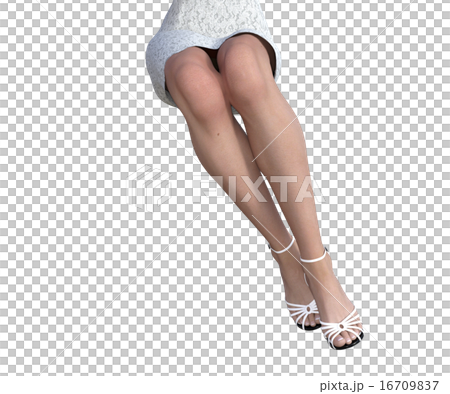 女性赤腳身體部分燙髮3DCG例證材料 女性赤腳身體部分燙髮3DCG例證材料 16709837