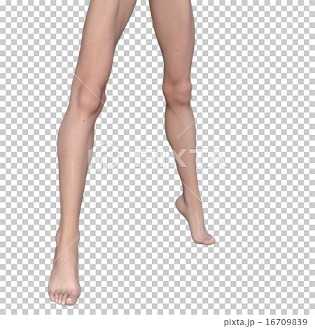 女性赤腳身體部分燙髮3DCG例證材料 16709839