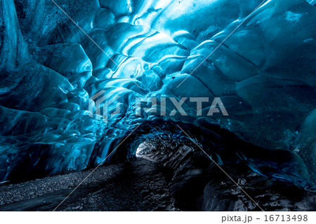 inside an icecave in a glacier in Iceland 16713498