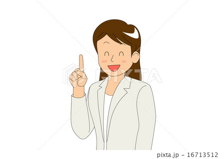 ロング　ポイント　白_笑顔目_口開く 16713512